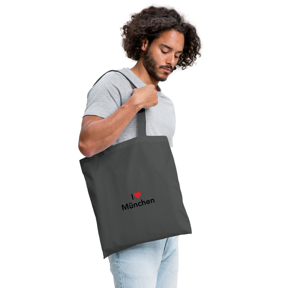 Tote Bag "I Love München" Bright Edition - Graphite
