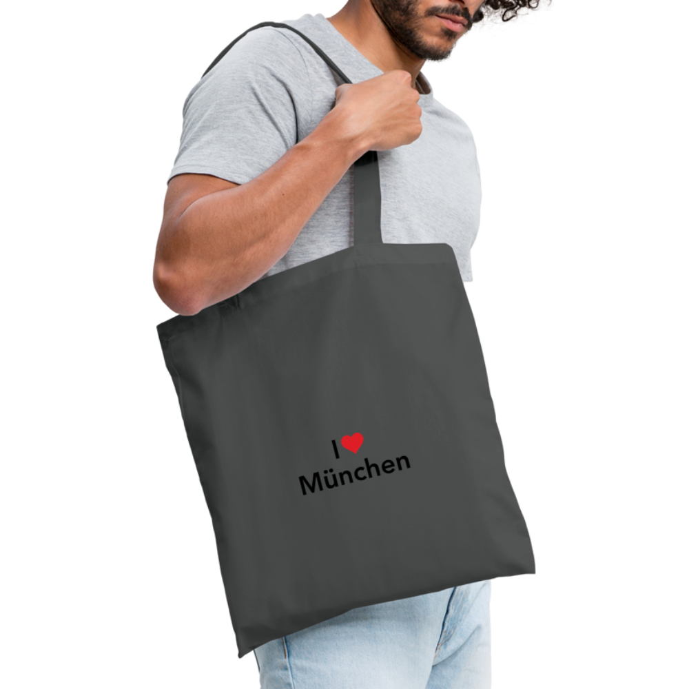 Tote Bag "I Love München" Bright Edition - Graphite