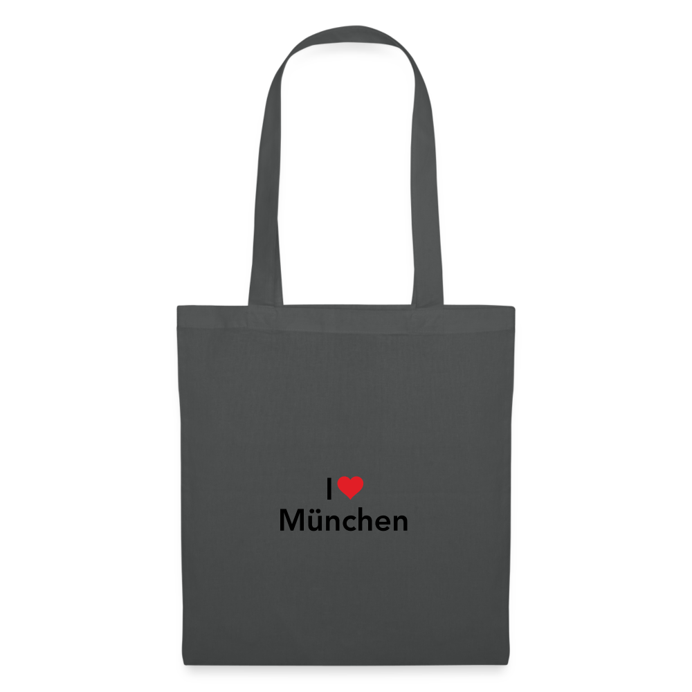 Tote Bag "I Love München" Bright Edition - Graphite
