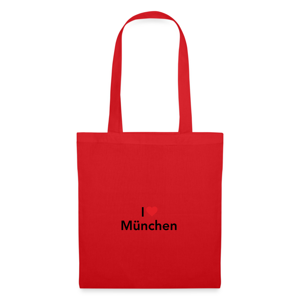 Tote Bag "I Love München" Bright Edition - Rot