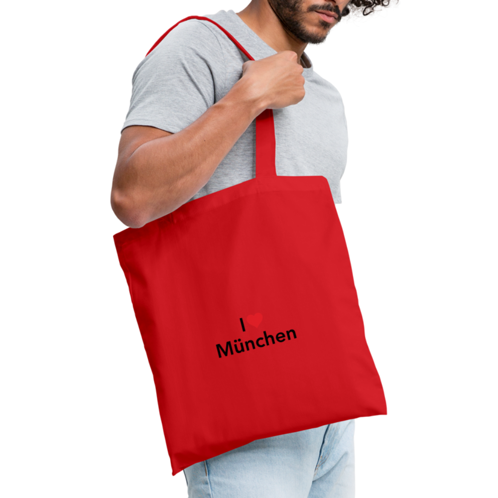 Tote Bag "I Love München" Bright Edition - Rot