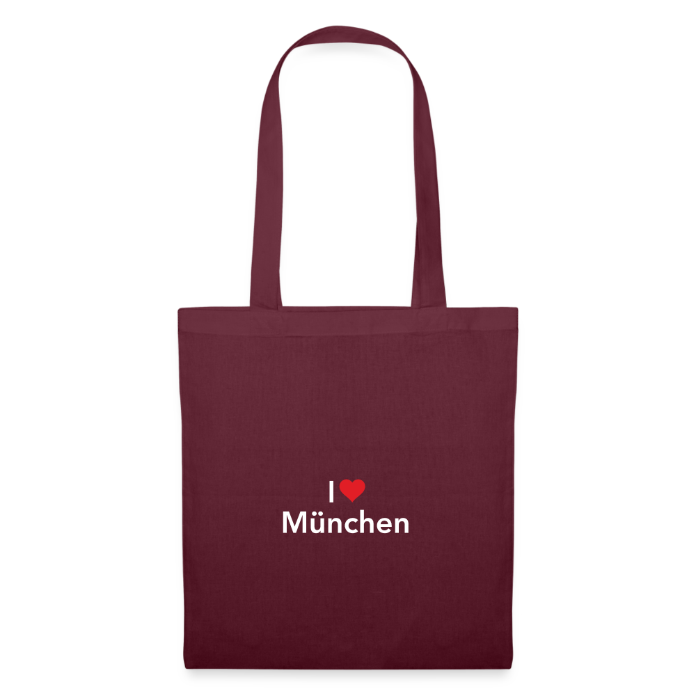 Tote Bag "I Love München" - Burgunderrot