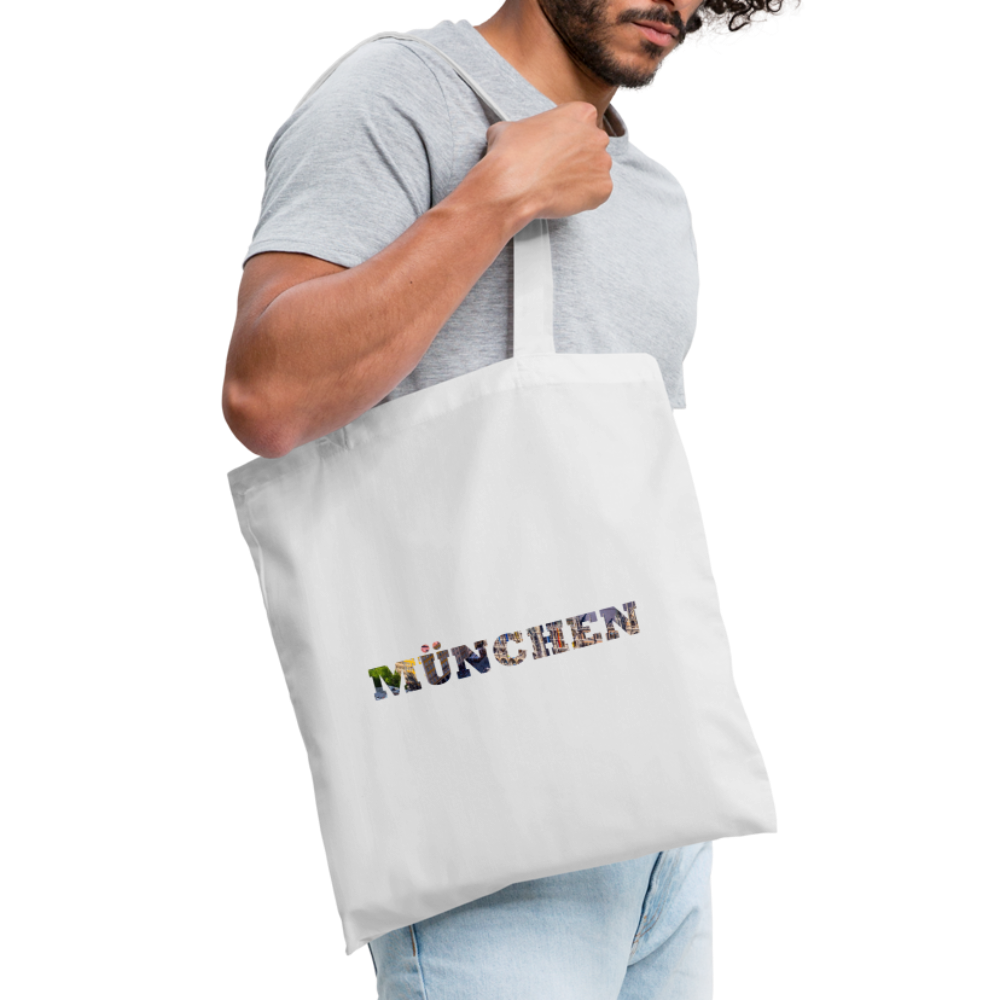 Tote Bag München "Bold Marienplatz" - Weiß