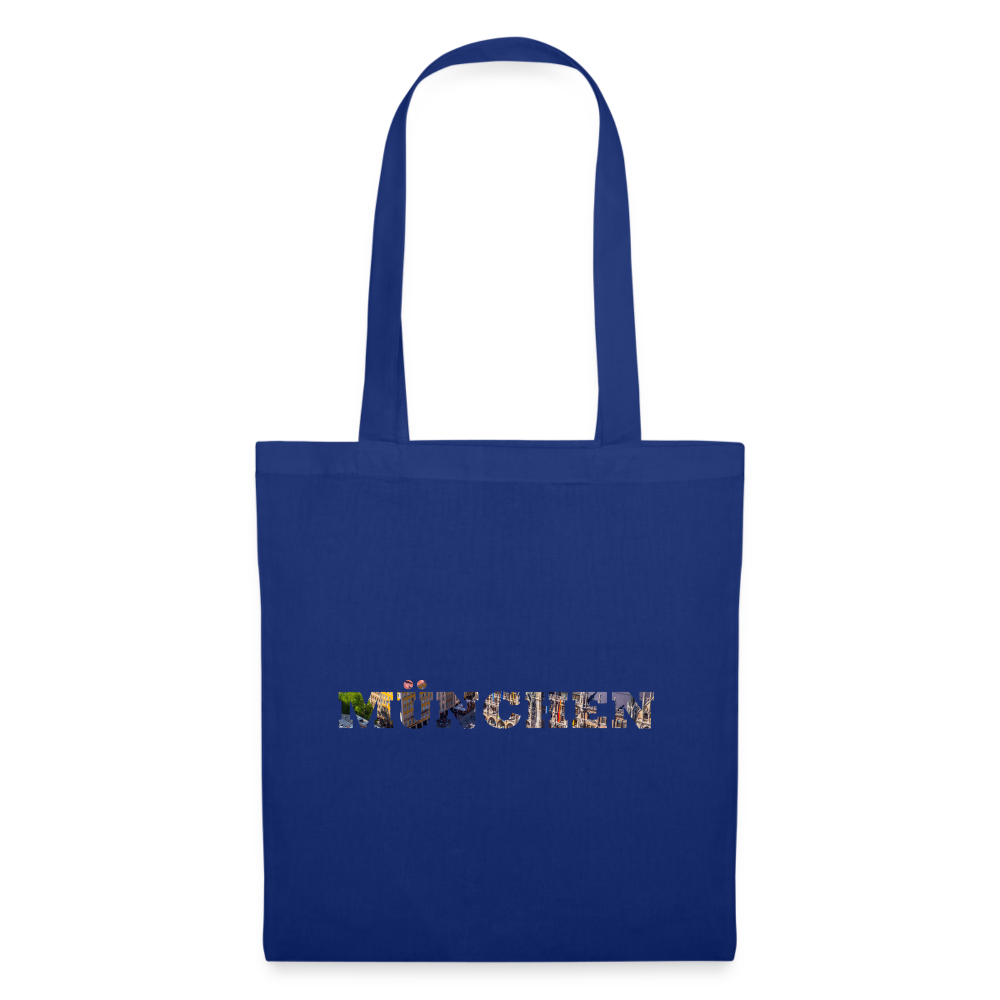Tote Bag München "Bold Marienplatz" - Royalblau