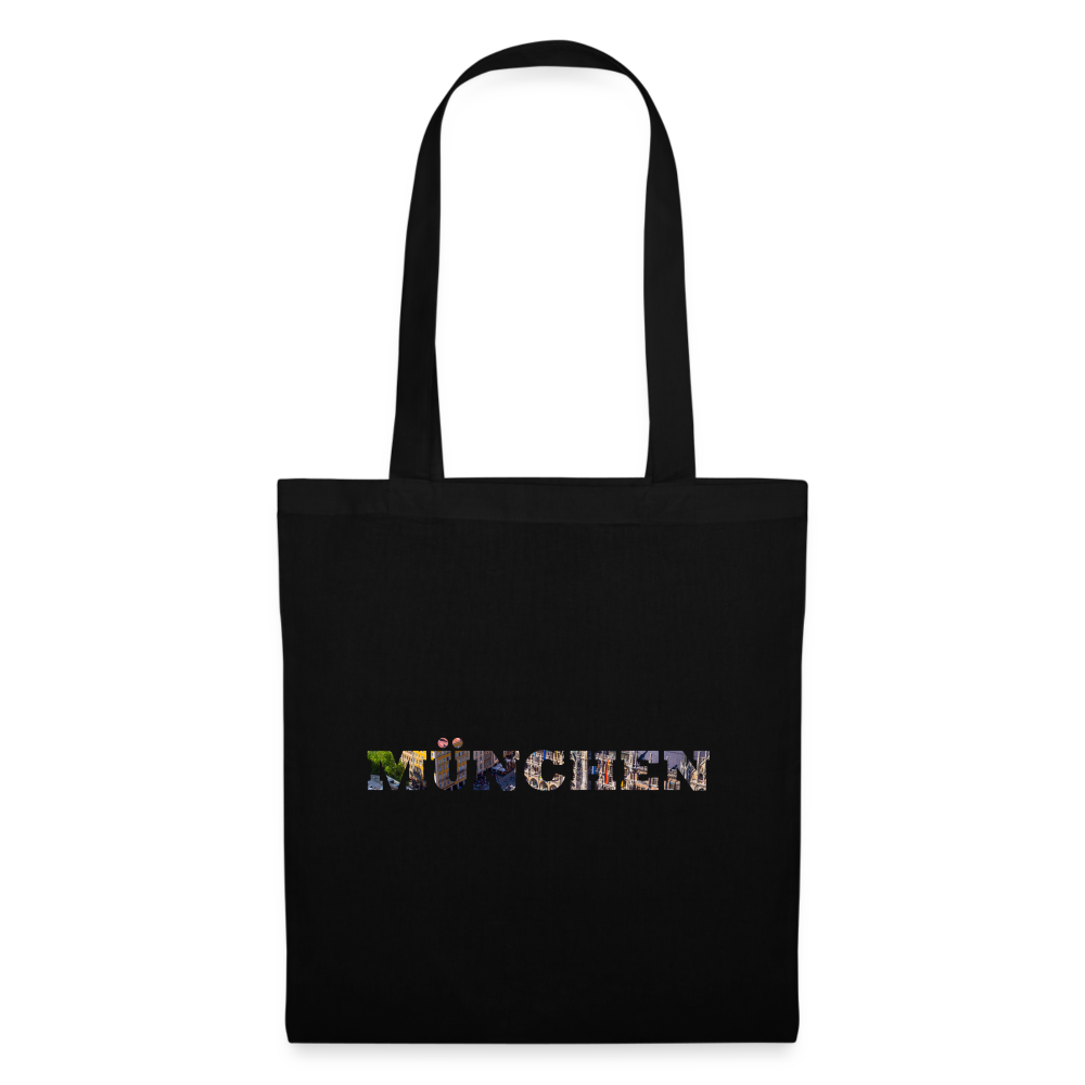 Tote Bag München "Bold Marienplatz" - Schwarz