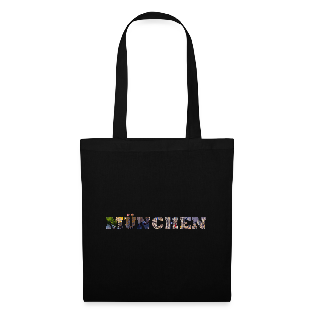 Tote Bag München "Bold Marienplatz" - Schwarz