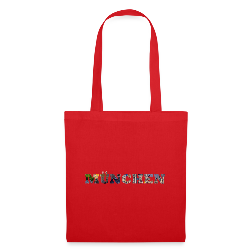 Tote Bag München "Bold Marienplatz" - Rot