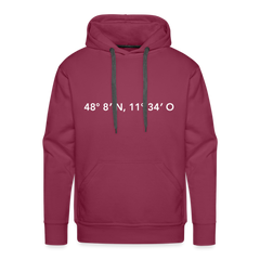 Hoodie München "GPS" Bright Edition - Bordeaux