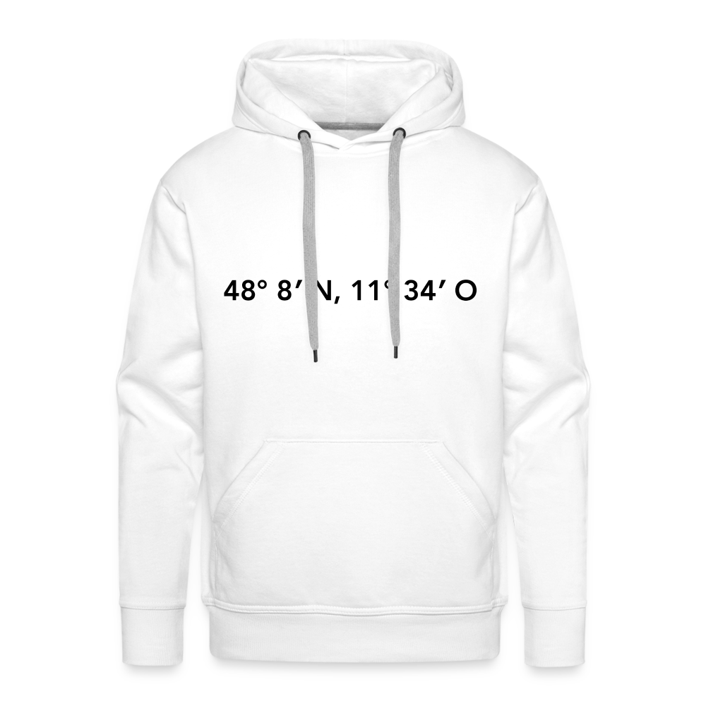 Hoodie München "GPS" Dark Edition - Weiß