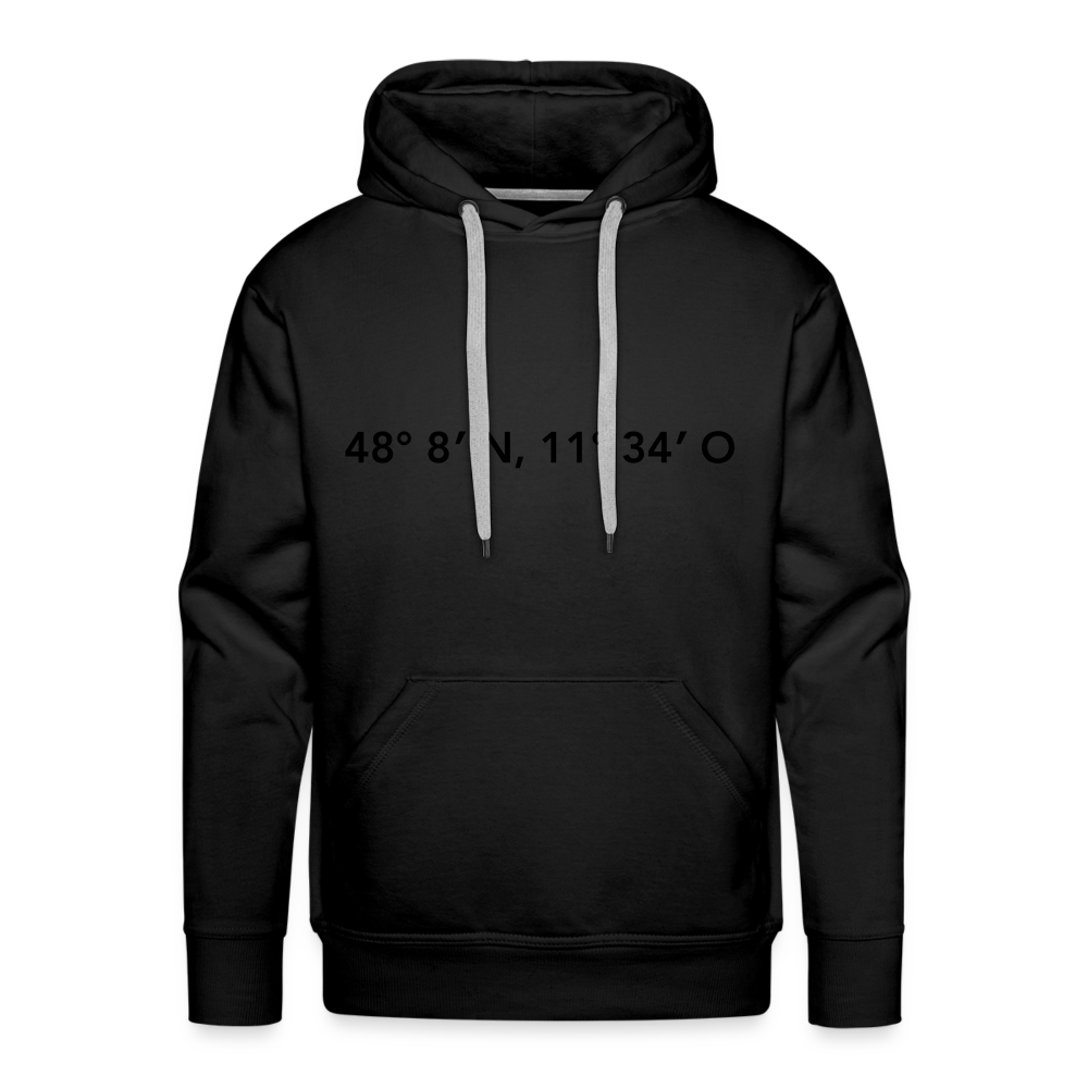 Hoodie München "GPS" Dark Edition - Schwarz