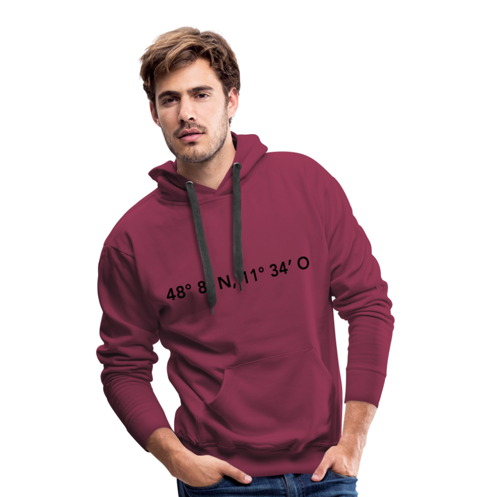 Hoodie München "GPS" Dark Edition - Bordeaux