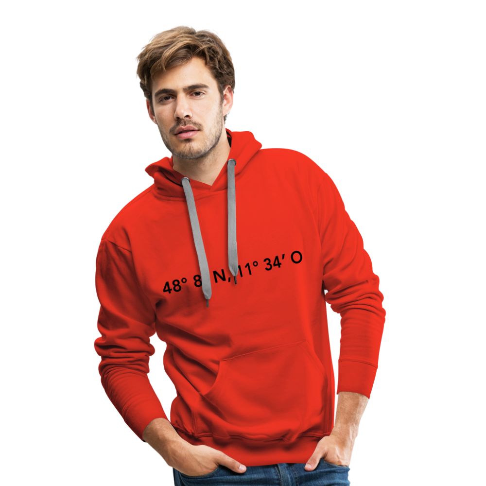 Hoodie München "GPS" Dark Edition - Rot