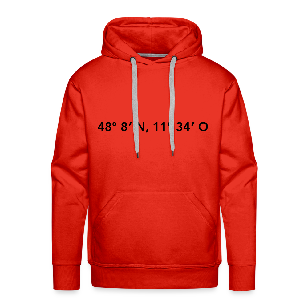 Hoodie München "GPS" Dark Edition - Rot