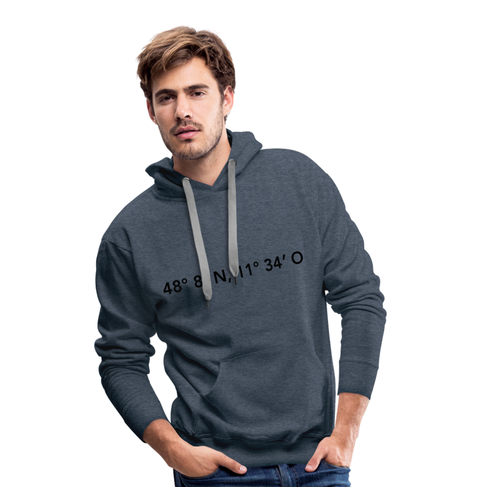 Hoodie München "GPS" Dark Edition - Jeansblau
