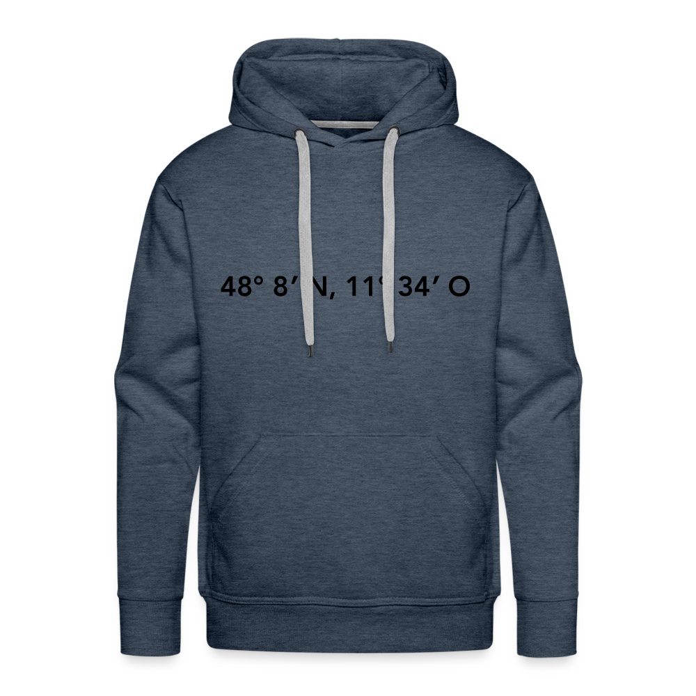 Hoodie München "GPS" Dark Edition - Jeansblau