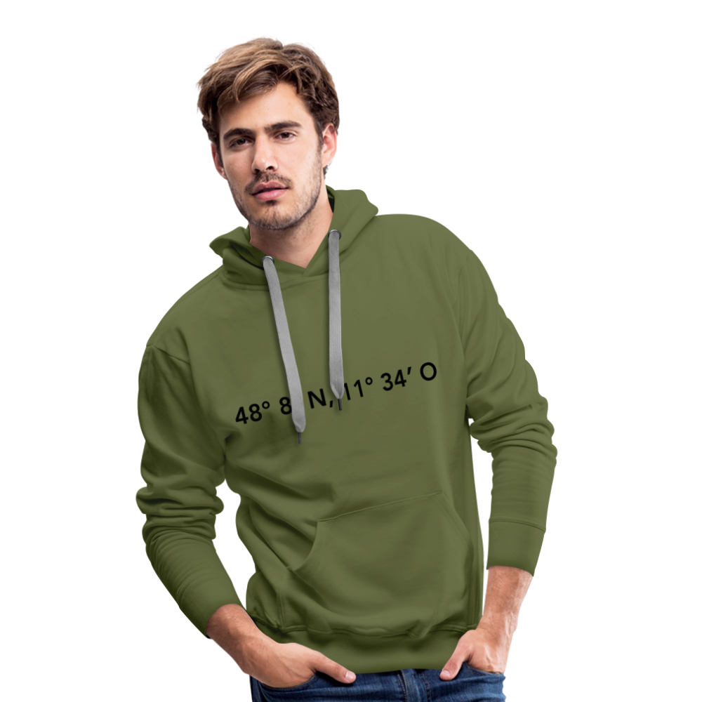Hoodie München "GPS" Dark Edition - Olivgrün