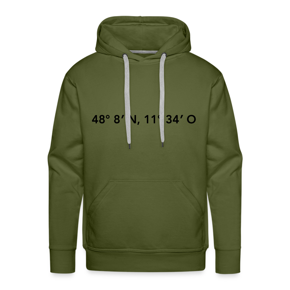 Hoodie München "GPS" Dark Edition - Olivgrün