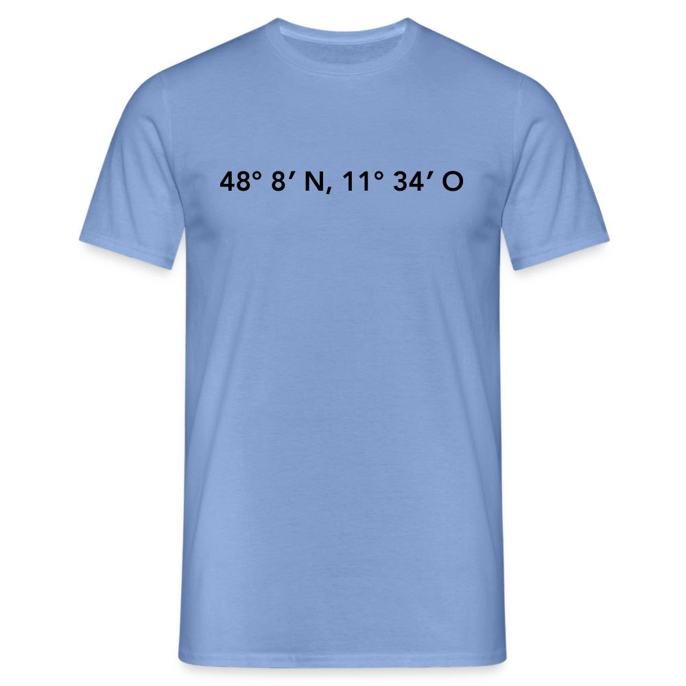 T-Shirt München "GPS" - carolina blue
