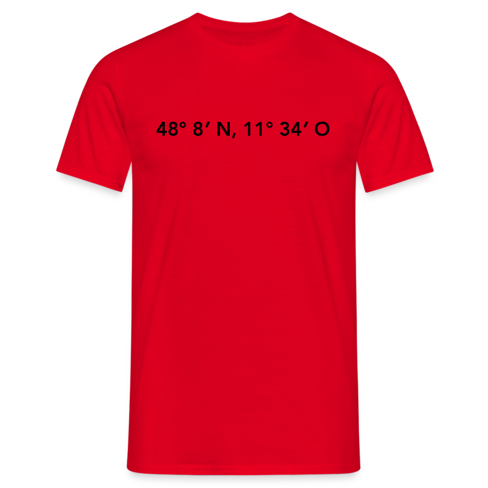 T-Shirt München "GPS" - Rot