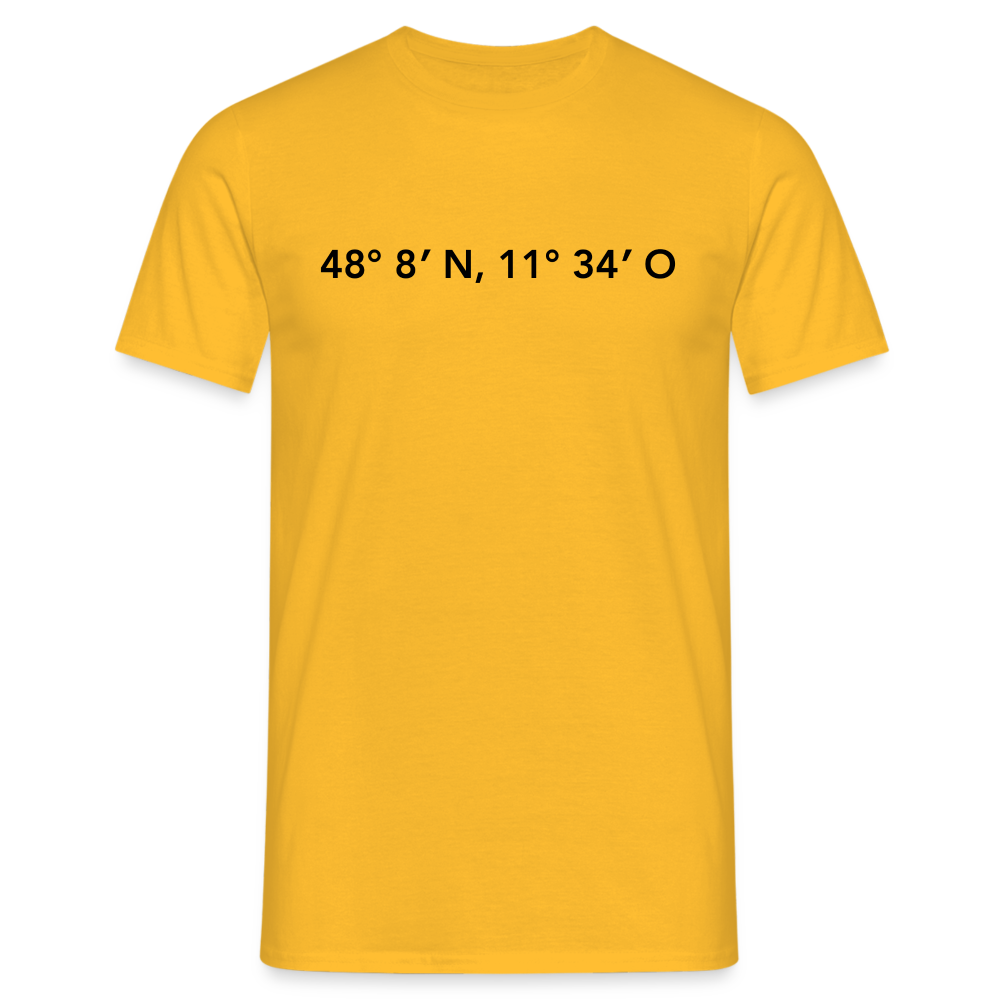 T-Shirt München "GPS" - Gelb