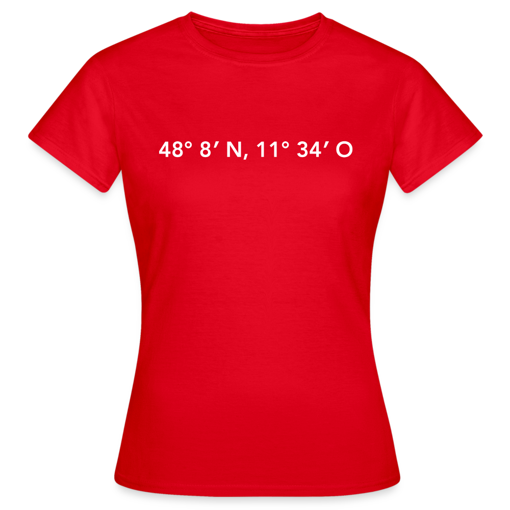 T-Shirt Ladies München "GPS" Bright Edition - Rot