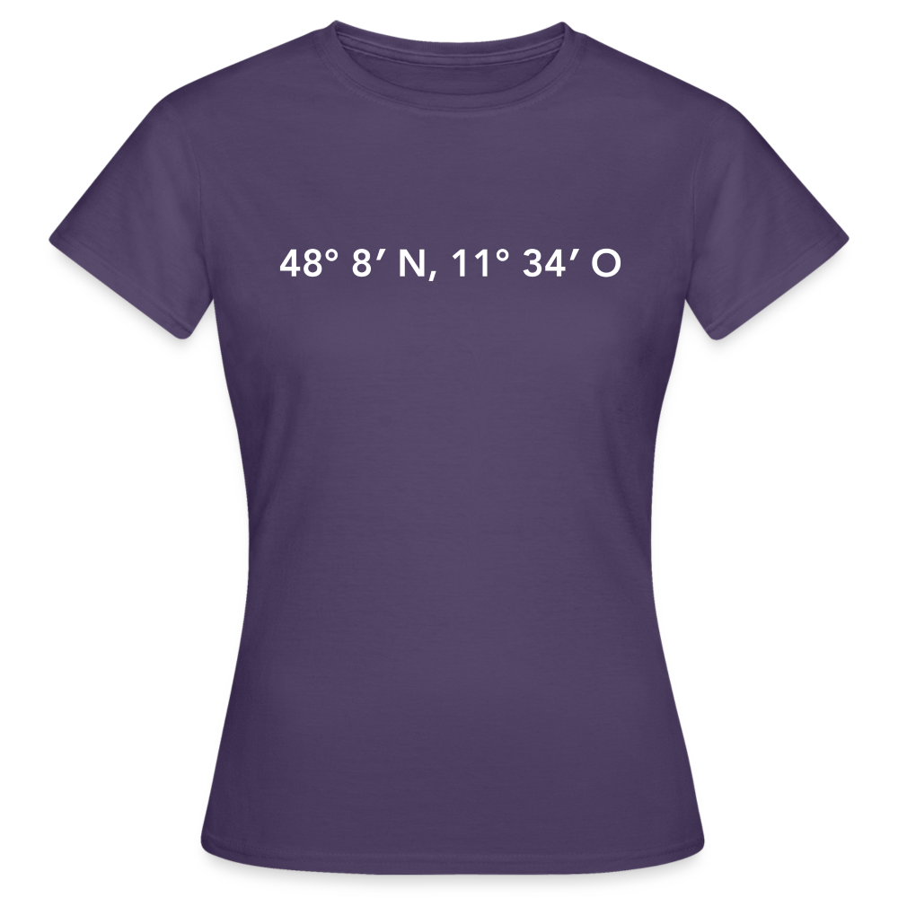 T-Shirt Ladies München "GPS" Bright Edition - Dunkellila