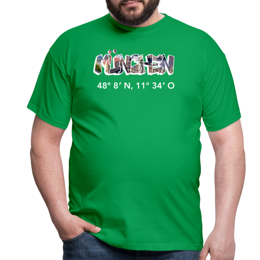 T-Shirt München "Graffiti Marienplatz GPS" Bright Edition - Kelly Green