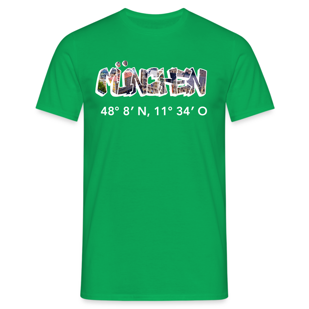 T-Shirt München "Graffiti Marienplatz GPS" Bright Edition - Kelly Green