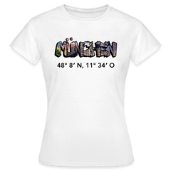 T-Shirt Ladies München "Graffiti Marienplatz GPS" - Weiß
