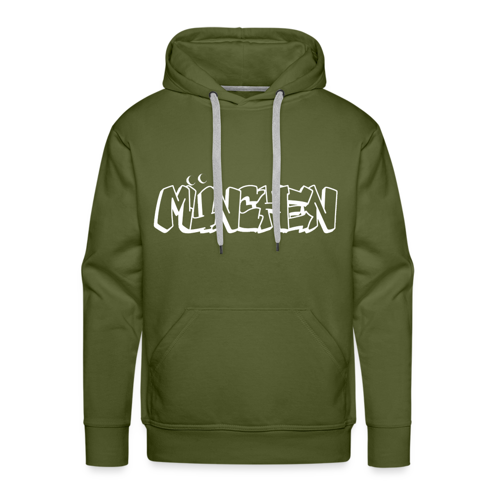 Hoodie München "Graffiti" Bright Edition - Olivgrün