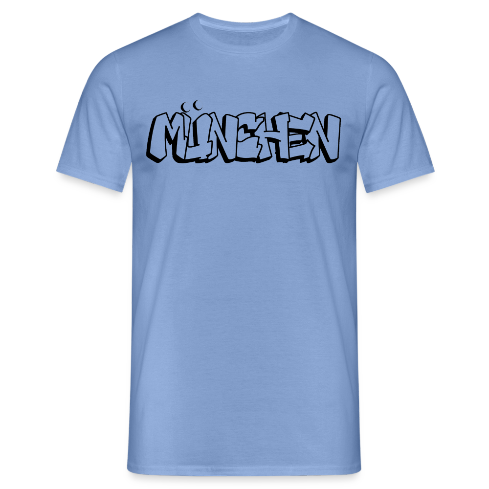 T-Shirt München "Graffiti" - carolina blue