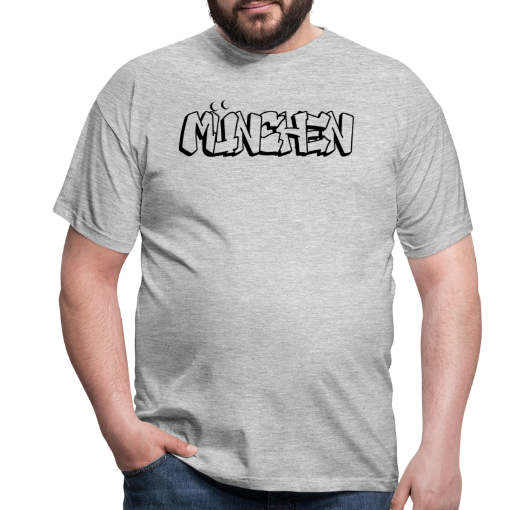 T-Shirt München "Graffiti" - Grau meliert