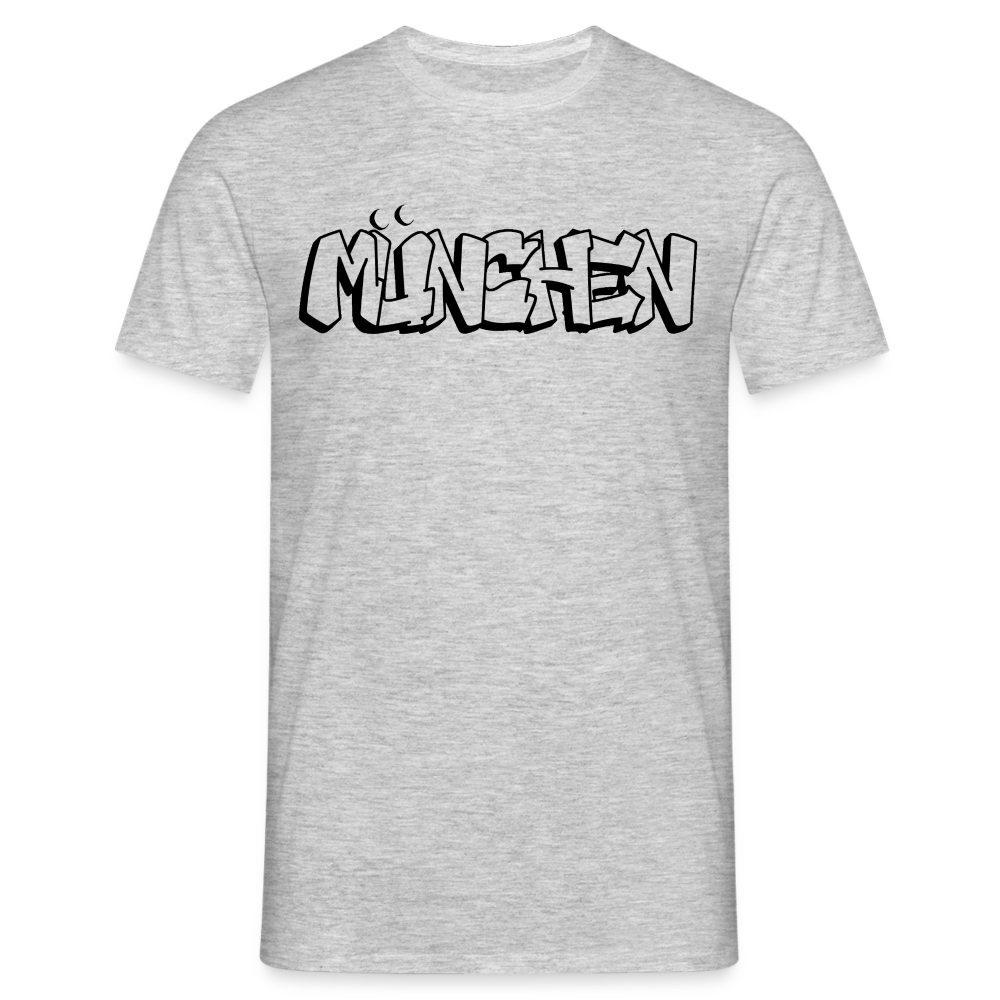 T-Shirt München "Graffiti" - Grau meliert
