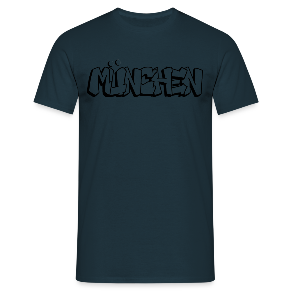 T-Shirt München "Graffiti" - Navy