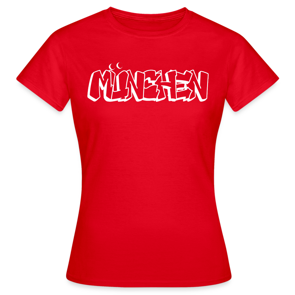 T-Shirt Ladies München "Graffiti" Bright Edition - Rot