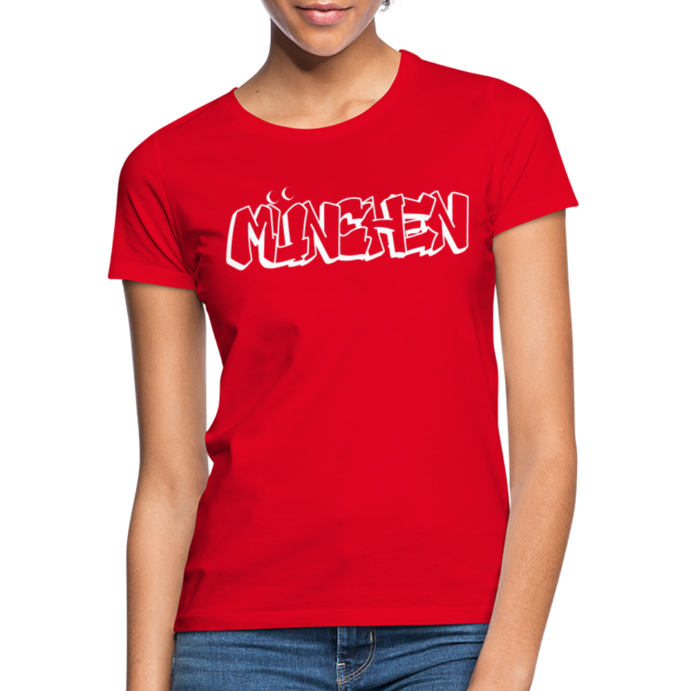 T-Shirt Ladies München "Graffiti" Bright Edition - Rot