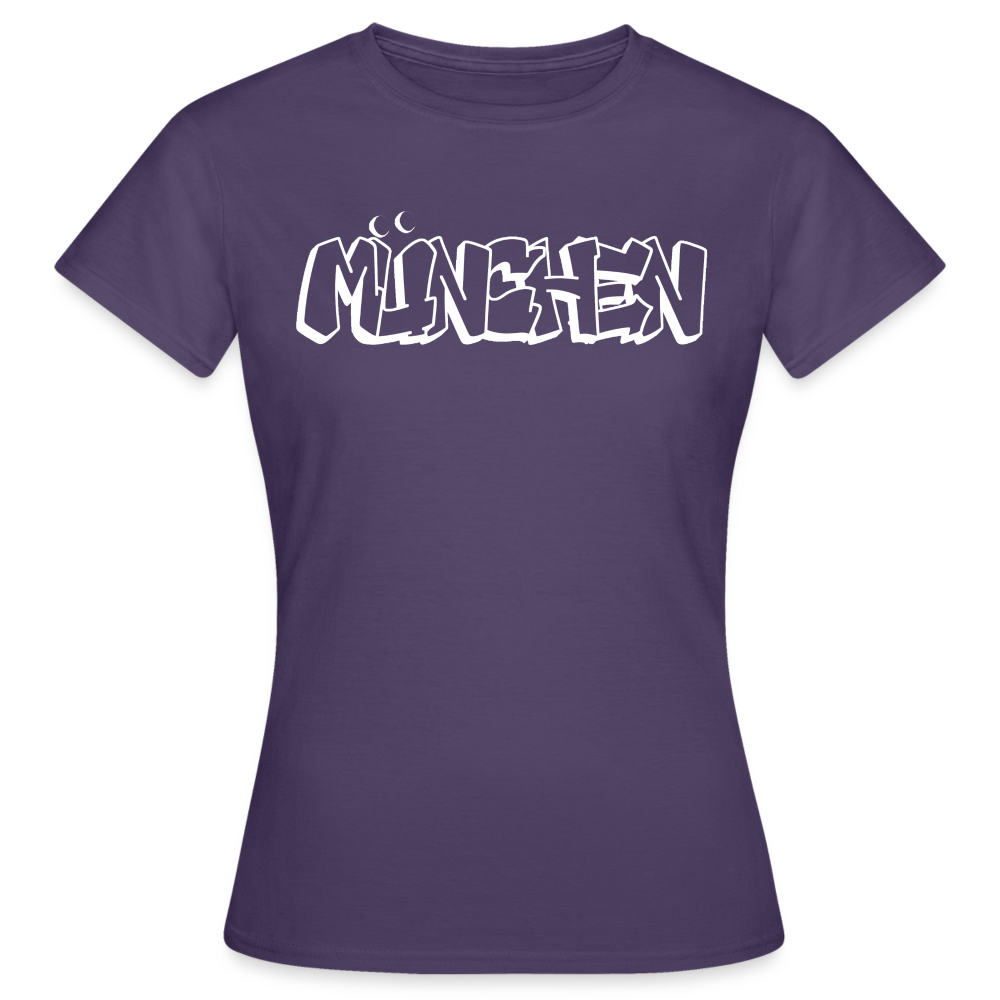 T-Shirt Ladies München "Graffiti" Bright Edition - Dunkellila