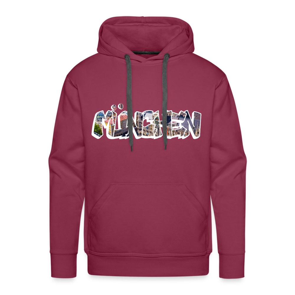 Hoodie München "Graffiti Marienplatz" Bright Edition - Bordeaux