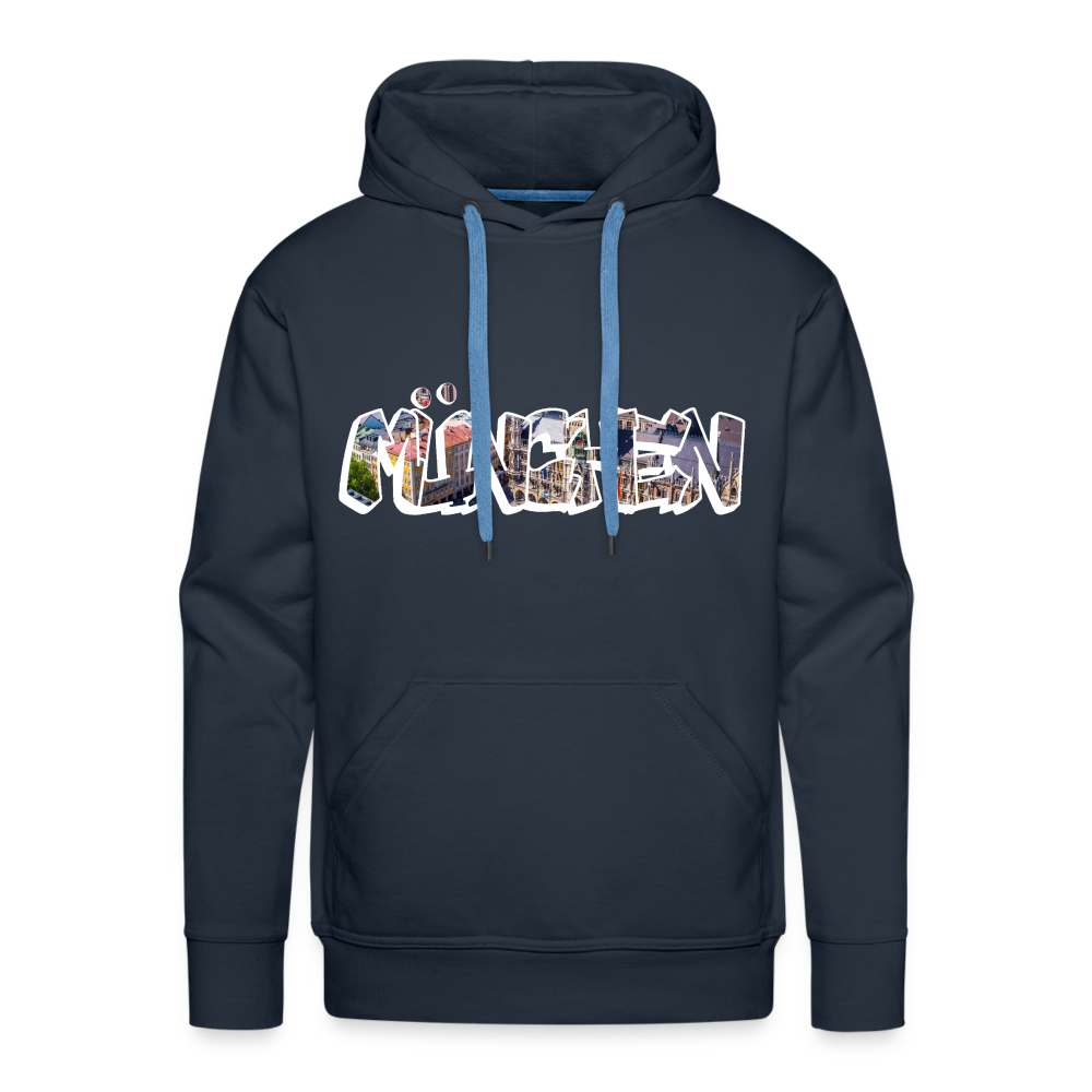 Hoodie München "Graffiti Marienplatz" Bright Edition - Navy