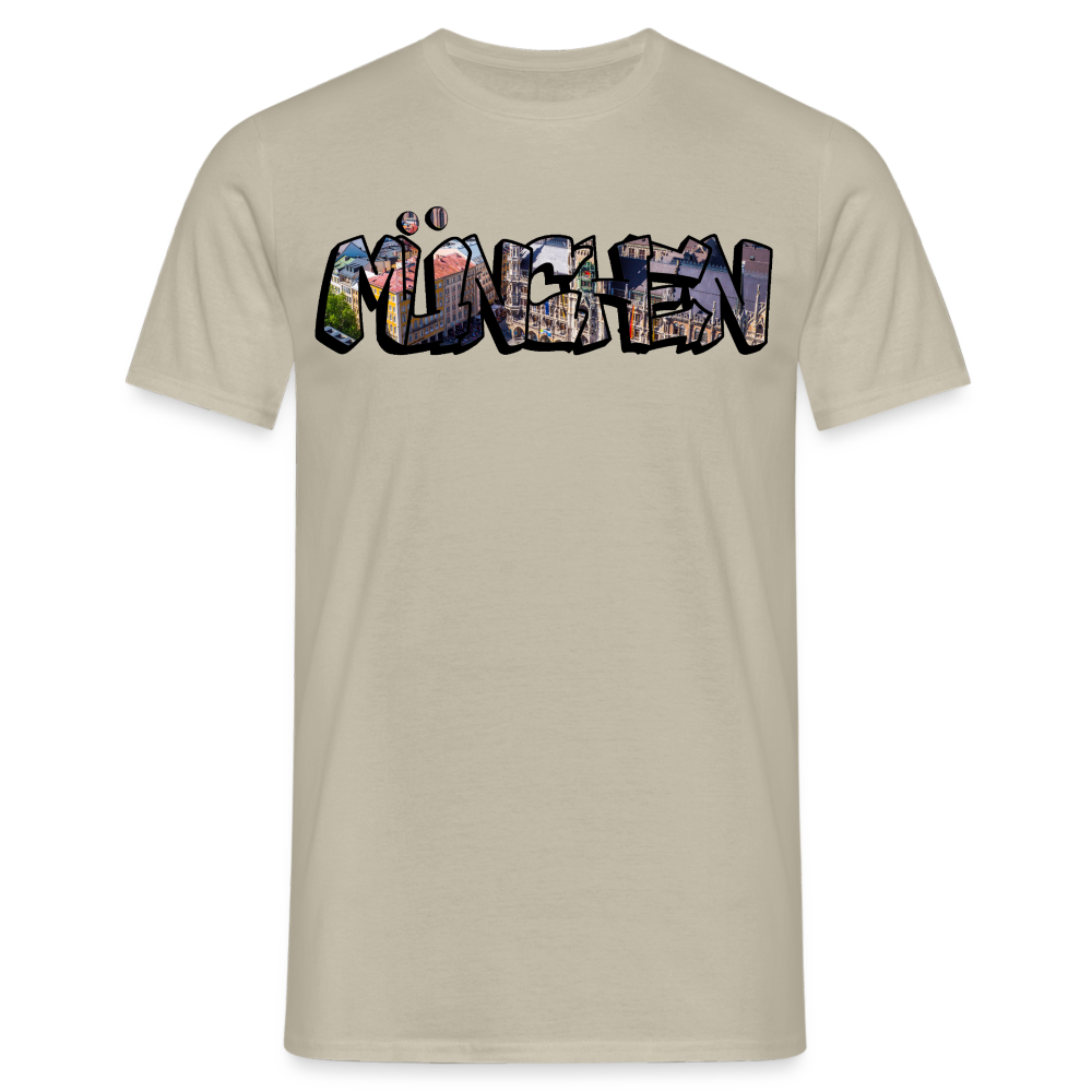 T-Shirt München "Graffiti Marienplatz" - Sandbeige