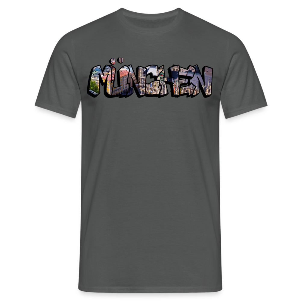 T-Shirt München "Graffiti Marienplatz" - Anthrazit