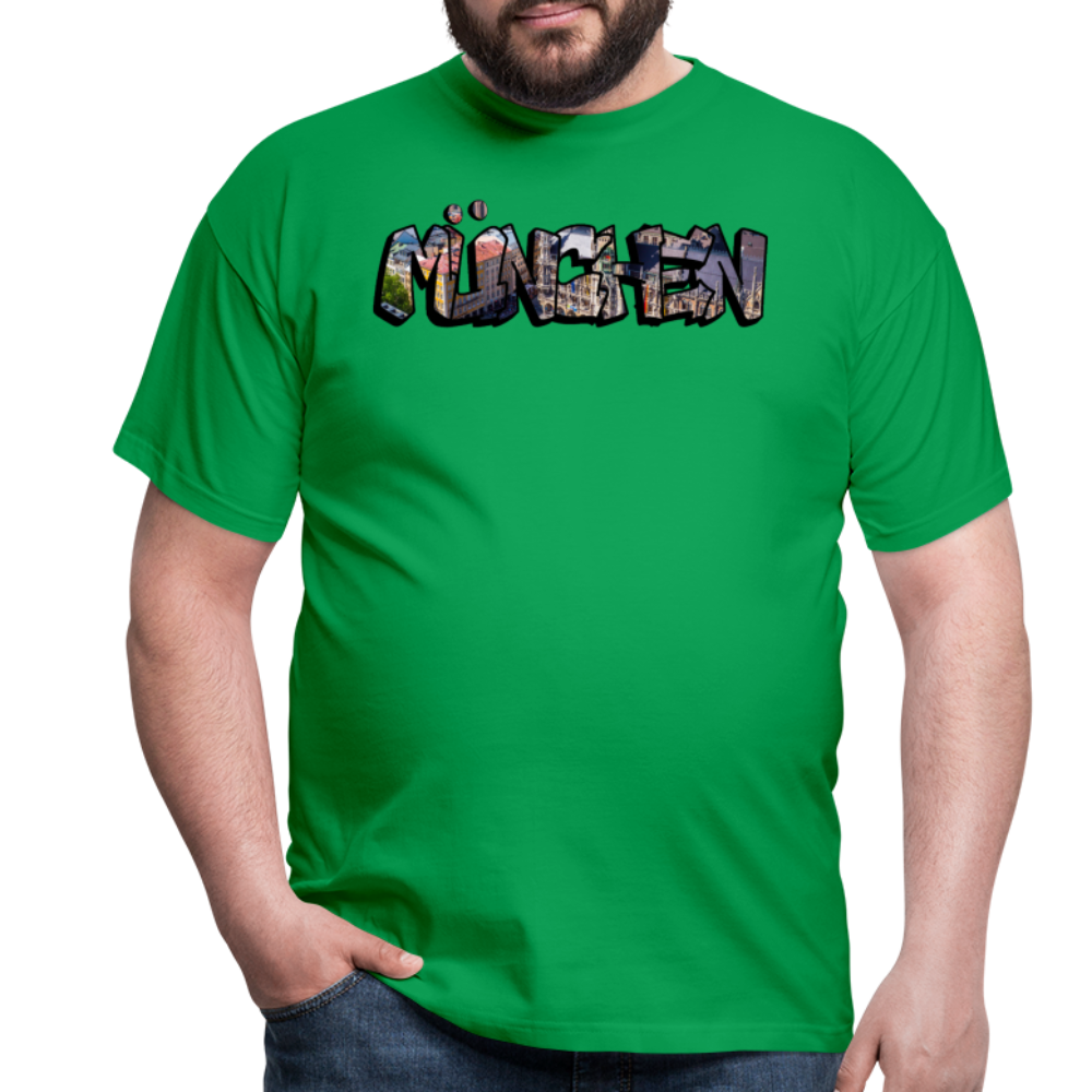 T-Shirt München "Graffiti Marienplatz" - Kelly Green