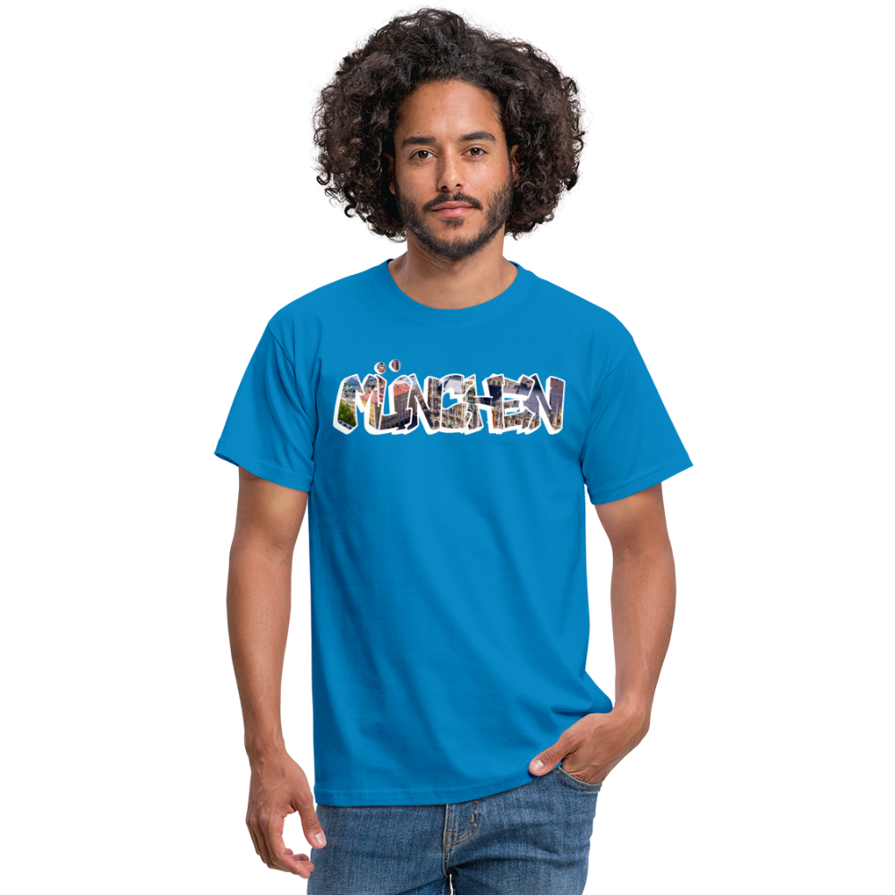 T-Shirt München "Graffiti Marienplatz" Bright Edition - Royalblau
