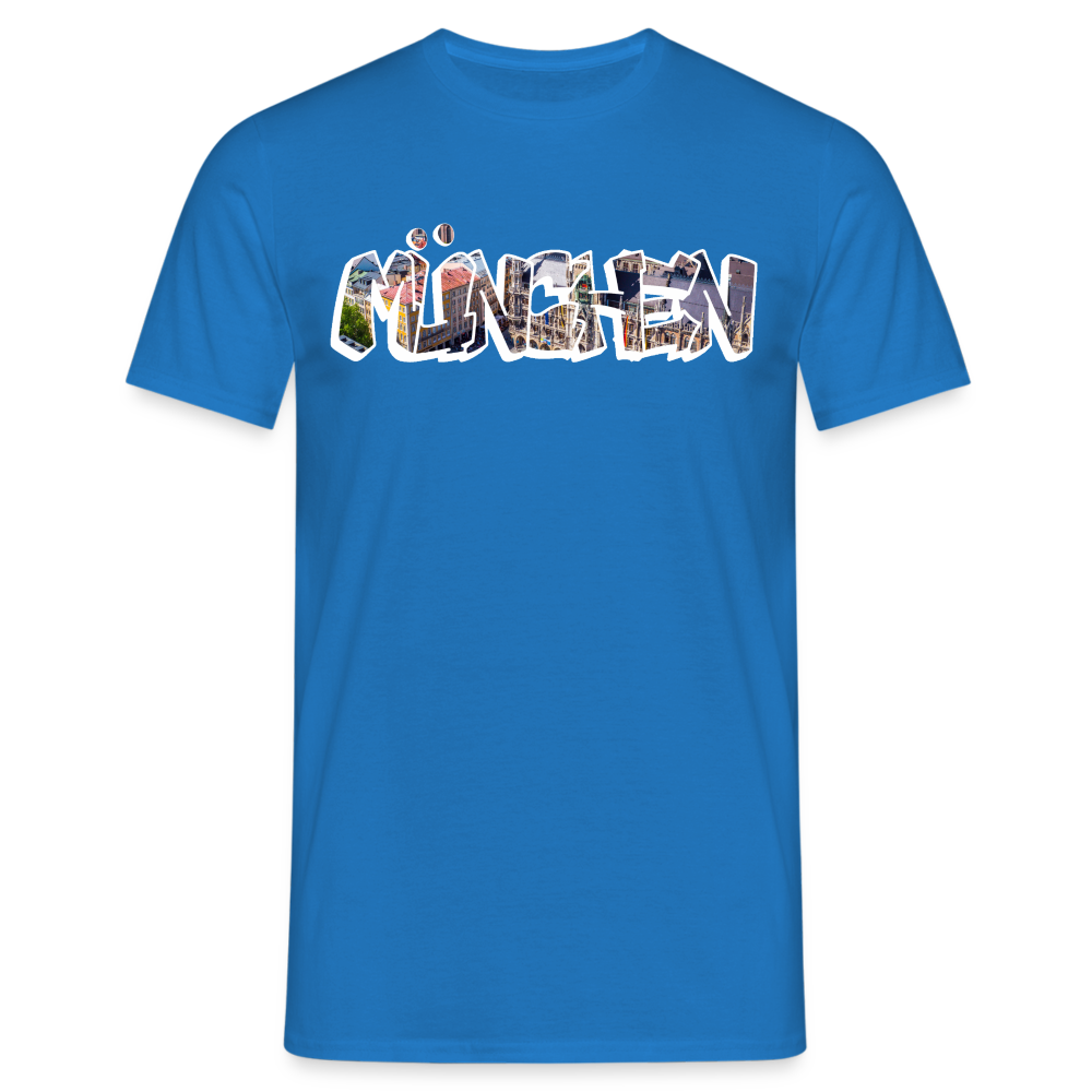 T-Shirt München "Graffiti Marienplatz" Bright Edition - Royalblau