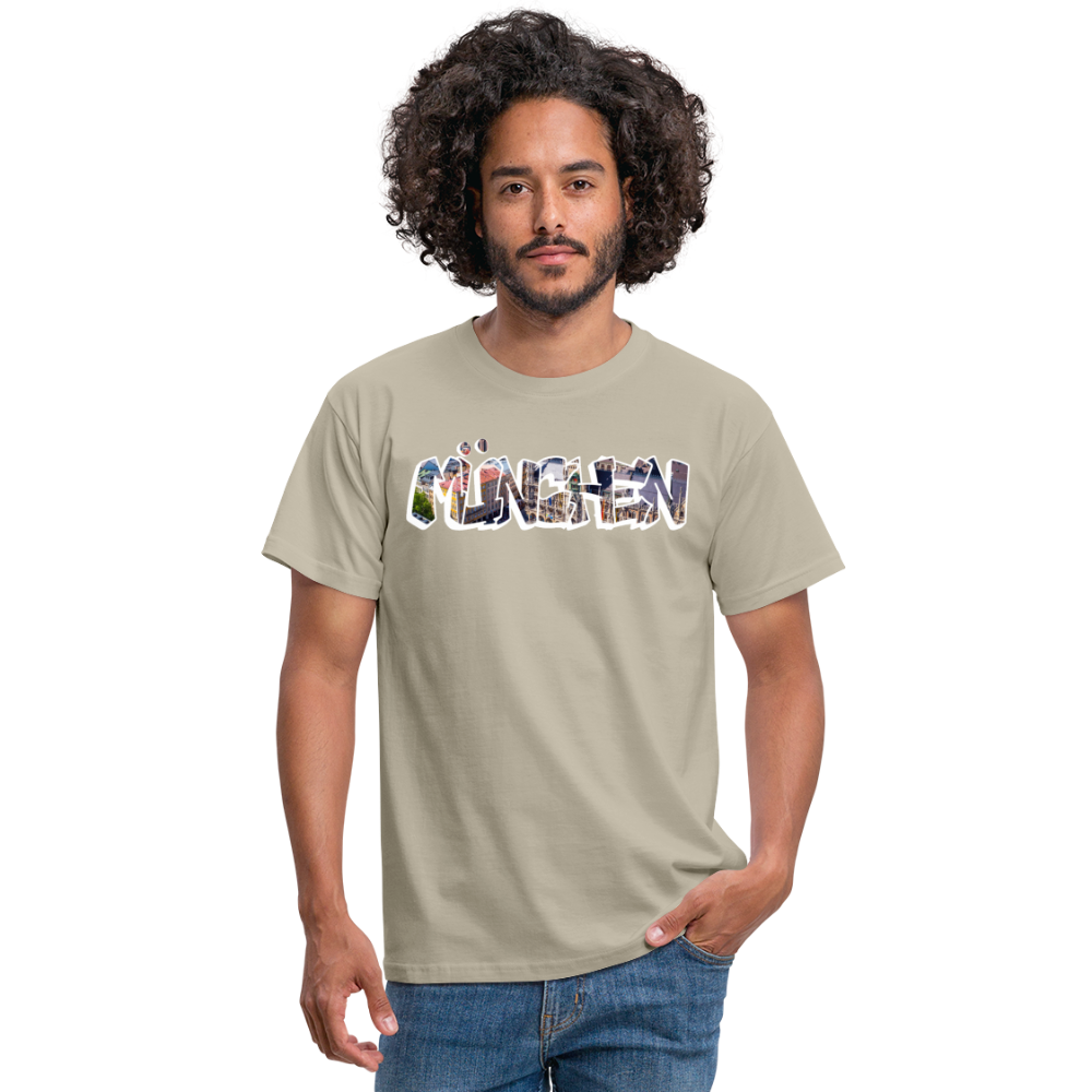 T-Shirt München "Graffiti Marienplatz" Bright Edition - Sandbeige