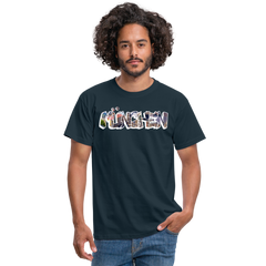 T-Shirt München "Graffiti Marienplatz" Bright Edition - Navy