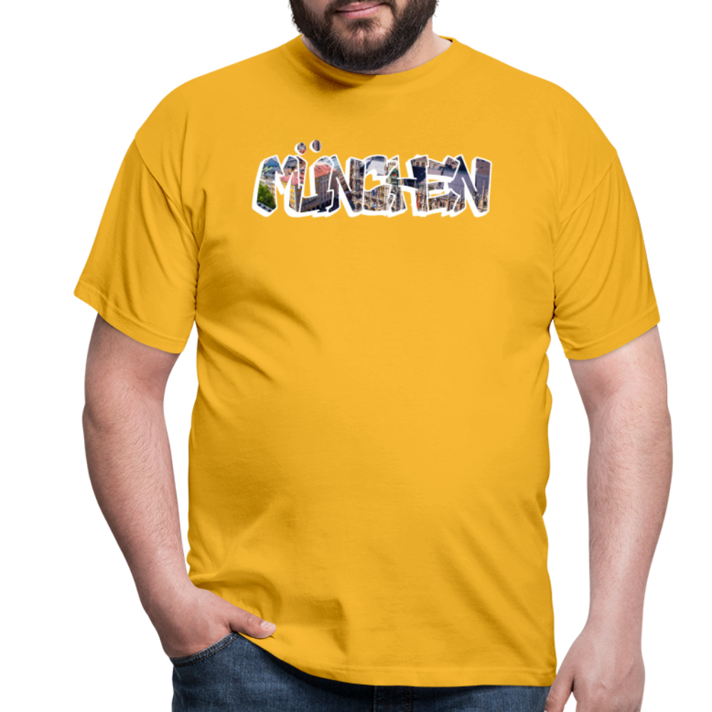 T-Shirt München "Graffiti Marienplatz" Bright Edition - Gelb