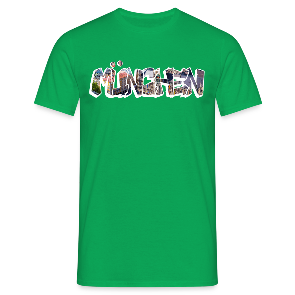 T-Shirt München "Graffiti Marienplatz" Bright Edition - Kelly Green