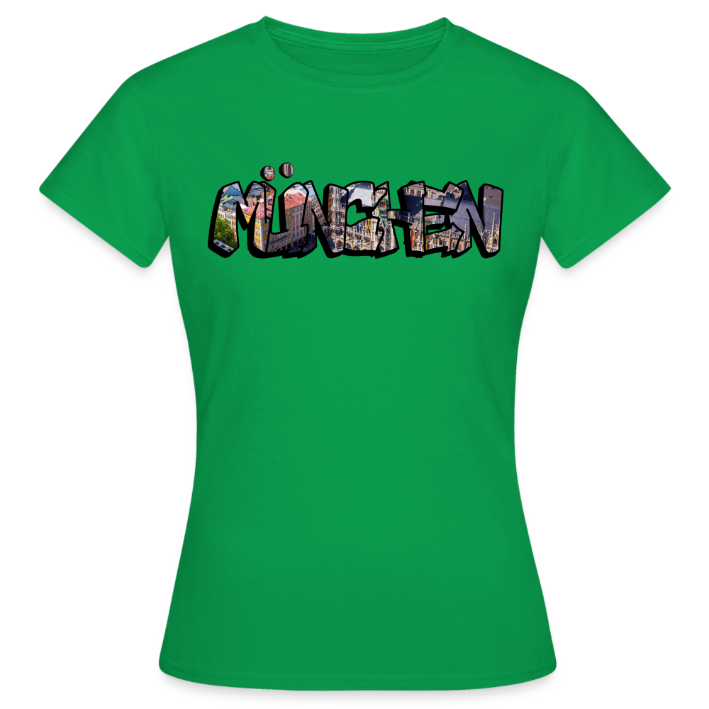T-Shirt Ladies München "Graffiti Marienplatz" - Kelly Green