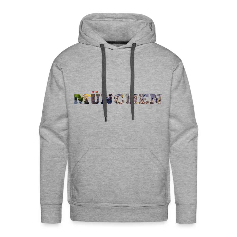 Hoodie München "Marienplatz Bold" - Grau meliert
